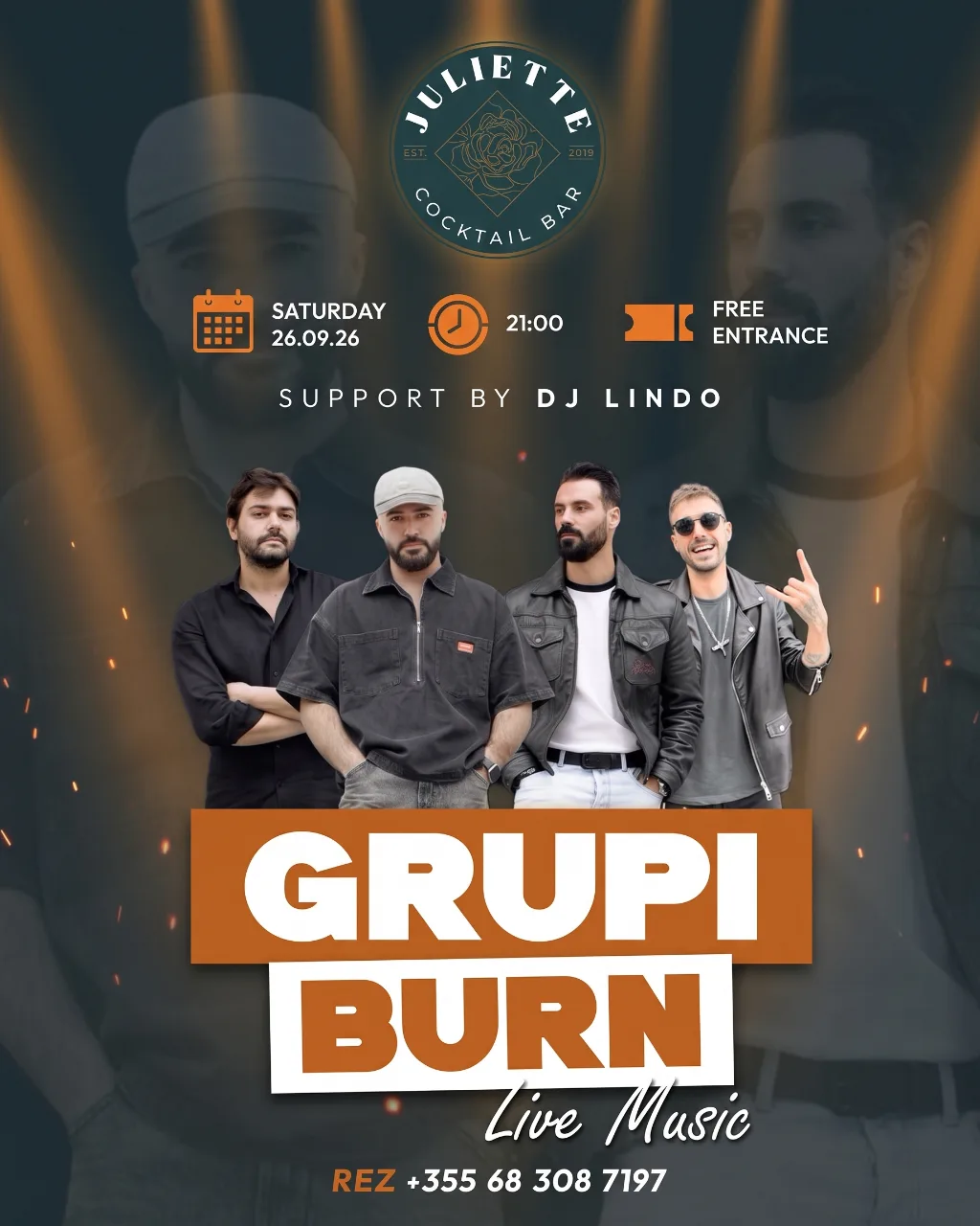 Grupi Burn Live flyer