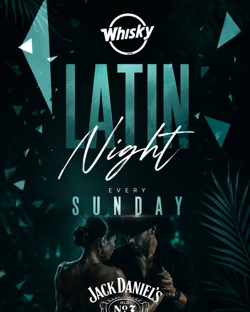 Latin Night Sunday flyer — Whisky Bar, Tirana